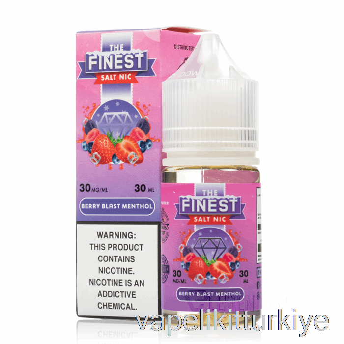 Vape Likit Berry Blast Mentol - En Iyi Meyve Baskısı Salt Nic - 30ml 50mg